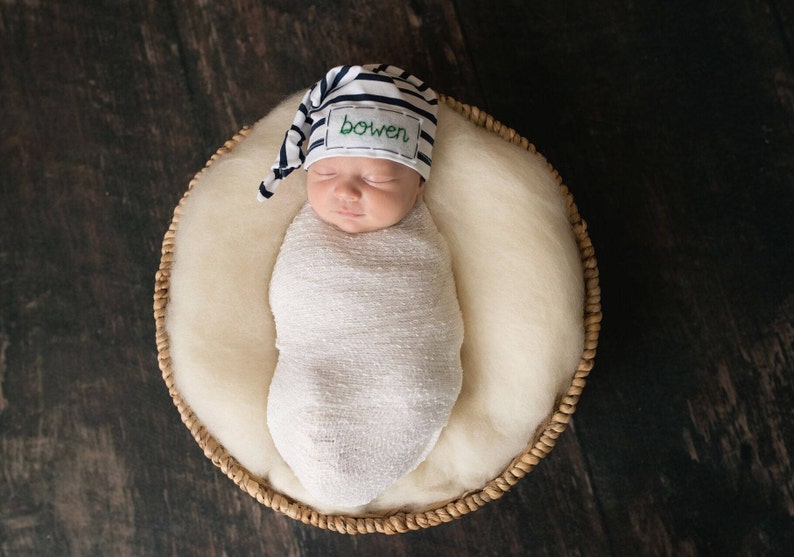 newborn name hat baby boy hat newborn boy coming home outfit personalize newborn hat personalized baby beanie newborn photo prop image 5