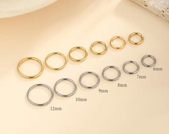 20G/18G/16G Titan Clicker Hoop Ohrring, Hinged Segment Ring, Knorpel Helix Tragus Nase Hoop, Minimalistischer Schmuck