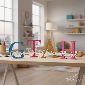 Personalized Large Initial & Script Name Decor – Custom Room Sign