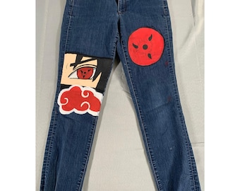 Ann Taylor Loft Jeans Womens 10 Blau Doodle Anime kein Druck