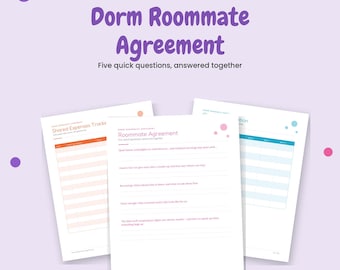 WG-Vertrag zum Ausdrucken, Zimmervereinbarung für Studenten, Aufgabenverteilung & Kostenaufstellung, US-Letter-Format (PDF), Sofort-Download