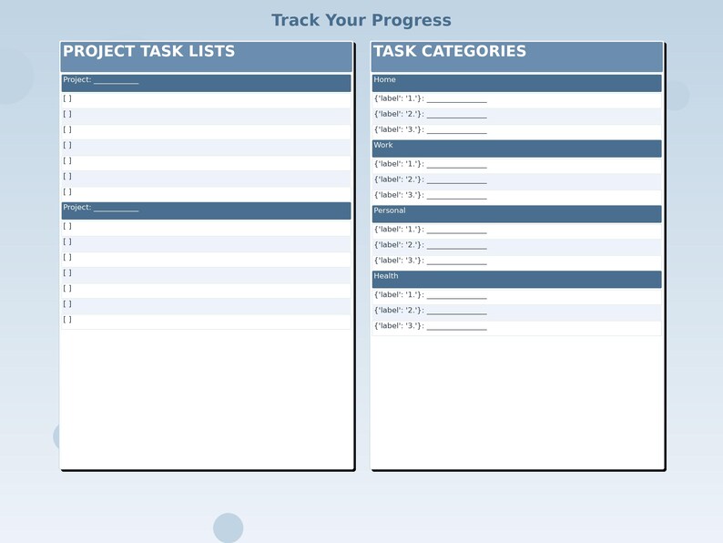 Checklist Template Printable | Dusty Blue Beautiful Checkbox List ...