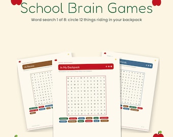 Rätselpaket zum Schulanfang für Kinder zum Ausdrucken: Wortsuchrätsel, Labyrinthe und Mini-Sudokus mit Lösungen, Beschäftigung für ruhige Momente, Sofort-Download