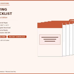 Moving Budget Planner | Terracotta Relocation Cost Tracker | Mover Quotes PDF