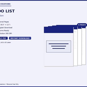 Master To Do List Printable | Navy Life Admin Checklist | Everything Tracker PDF