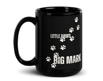Kleine Paws Big Mark Kaffeetasse, Haustier-Gedenktasse, Katzen-Hundeliebhaber Geschenk