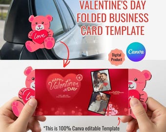 Valentine's Day Folded Card Template | Canva Editable, Personal Love (Digital Download)