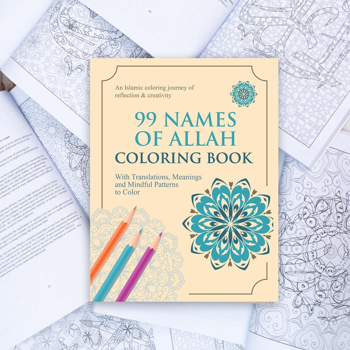 Islamic Art Adult Coloring Book | 99 Names of Allah | Islamic Gifts ...