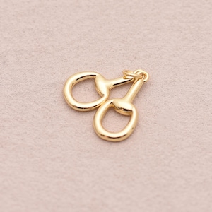 Hängsmycke med hästsmycke, smycken för hästälskare i 18 karat guld, halsband med dubbel ring, gör-det-själv-present, 20*10 mm