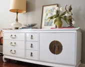 Kent Coffey Amerasia Chinoiserie Dresser/Buffet/Sideboard lacquered in BM White Dove