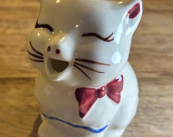 Puss in Boots Cat Creamer – Vintage Anthropomorphic Kitty Milk Jug – Cottage Kitchen Decor