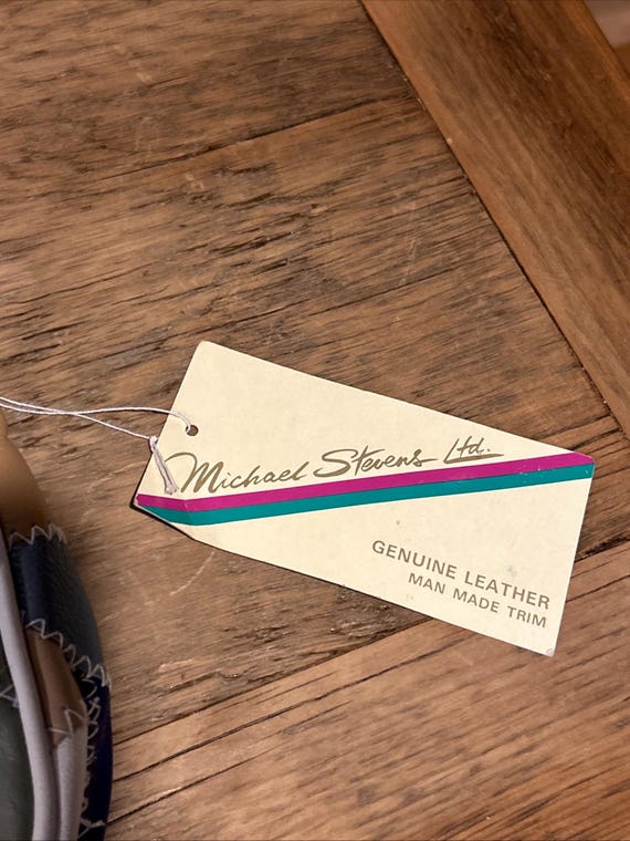 Vintage Michael Stevens Patchwork Leather Crossbo… - image 3