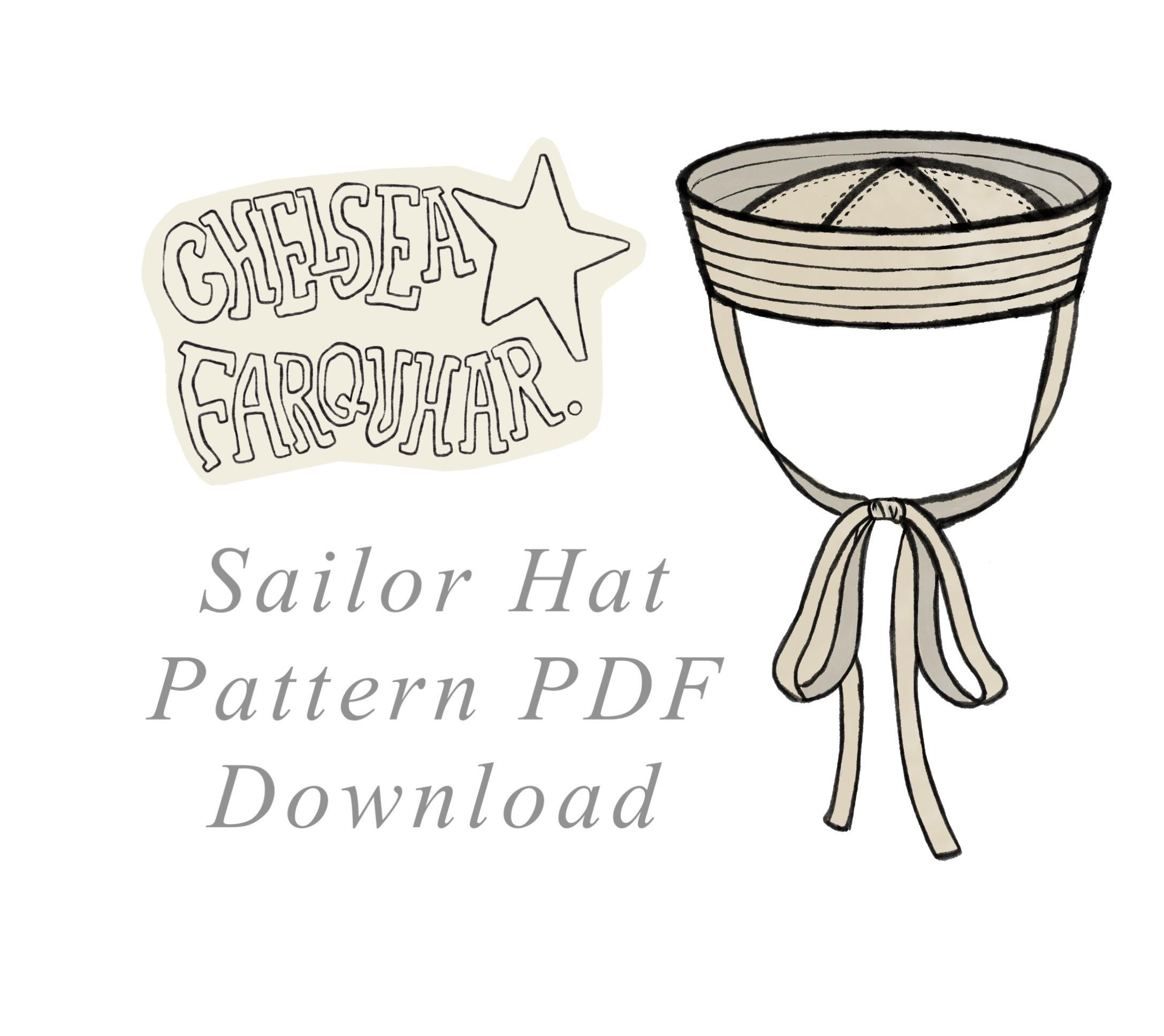 SAILOR HAT PATTERN Pdf and Videofor Beginners - Etsy