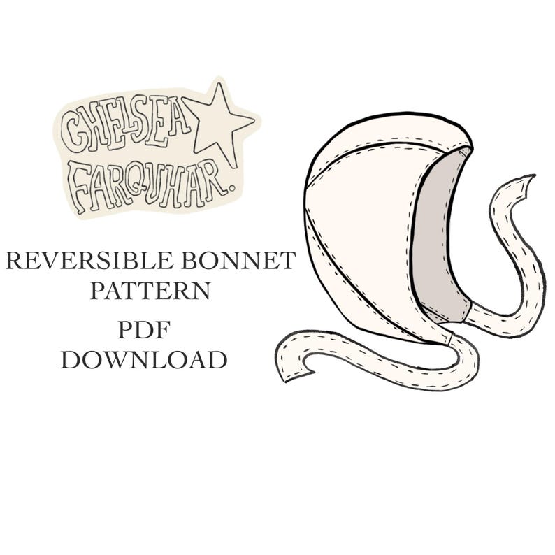 REVERSIBLE BONNET Sewing Pattern Pdf With VIDEO Beginner Friendly - Etsy