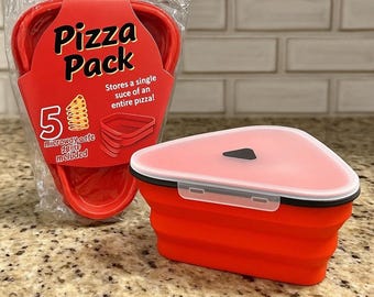 Ultimative Pizza Pack Aufbewahrungsbehälter Wiederverwendbare Faltbar Tragbar Microwavable
