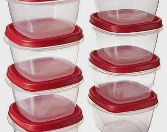 Rubbermaid 7J60 Easy Find Lid Square 2-Cup Food Storage (Pack of 8 Containers)