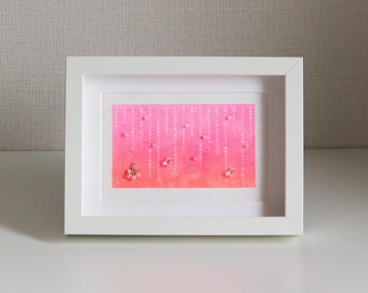 Cherry Blossom Dream — Japanese Poetry Art Print / Risograph