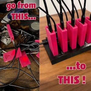 6 pack of esp32-s3 cases plus organizer tray (holds a usb hub *not included)