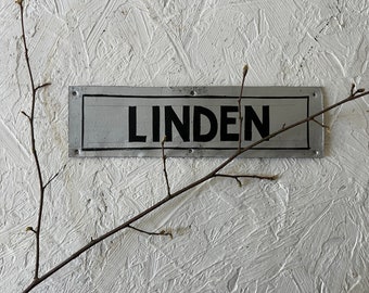 Victorian Tree Marker Sign / Linden Tree Sign