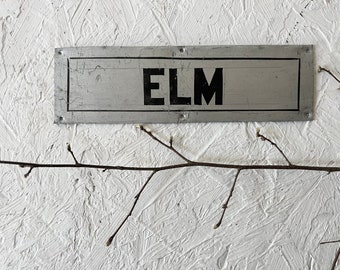 Victorian Tree Marker Sign / Elm Tree Sign