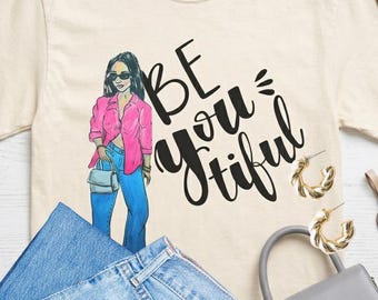 Woman Illustration T-Shirt, Inspirational Boss Tee, Comfort Colors Cotton