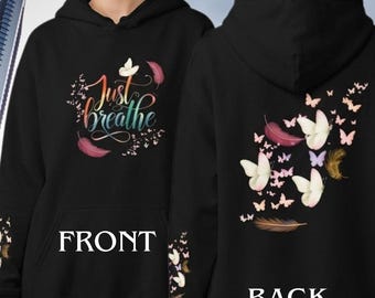 Just breathe Gildan 18500 Hooded Sweatshirt