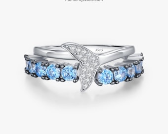 Fishtail Geometric Ring 925 Sterling Silver Rhodium Plated Heavy 8g Zircon Party Women