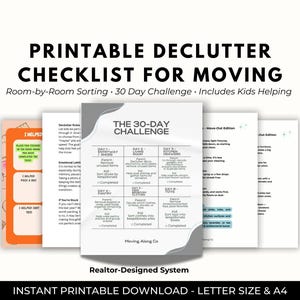 Organize-se antes da mudança | Desafio de organização para mudança em família | Plano imprimível para simplificar a embalagem
