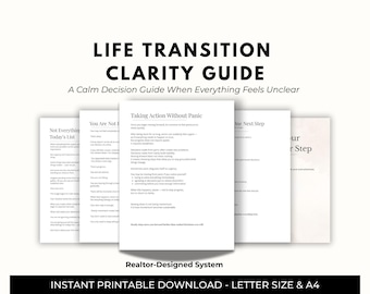Guía para la claridad en las transiciones vitales / Cuaderno de trabajo para la toma de decisiones (Descarga digital)