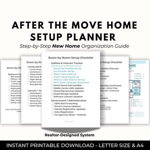 Complete Home Setup Planner | House Organization Printable| How To Start Setting Up