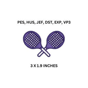 Paddel Tennis Stickdatei - Platform Tennis - Verschiedene Formate -