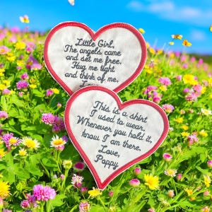 Memory Bear Patch-Rectangle or Heart- Quilt Patch- Customizable Iron on or Sew on - Embroidered or printed
