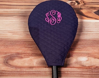 Quilted Junior Tennis Racquet Cover - monogrammed