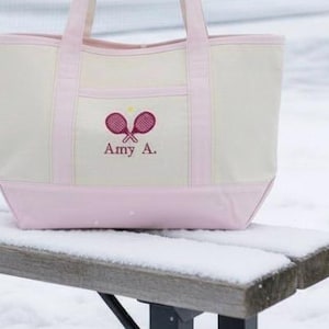 Platform Paddle Tennis Racquet Canvas Tote - Padel - Monogramming - Pop Tennis