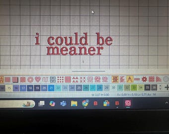 I Could Be Meaner Embroidery Design: Funny Hat Digital Download