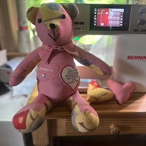 Patrón de costura de oso de peluche (PDF): osito de peluche de recuerdo (18 pulgadas) (Descarga digital)