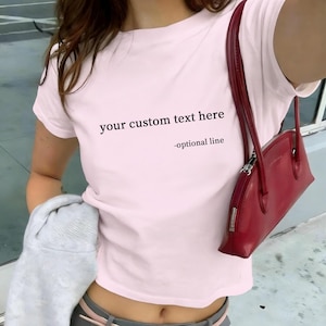 Dual Line Custom Text Tee, Minimal Blank Personalized Shirt, Unisex Two Line Editable Phrase Casual Top, Bespoke Simple Font Daily Apparel