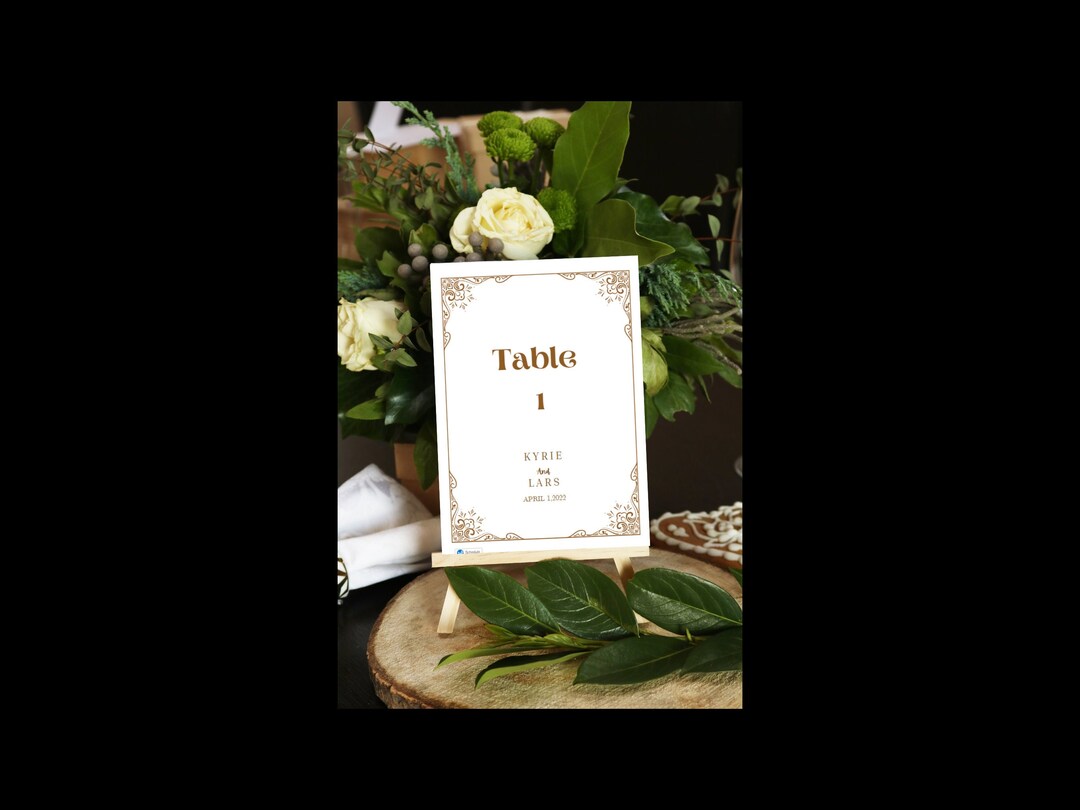 Elegant Wedding Table Numbers Template, Modern Minimalist (digital ...