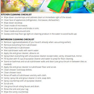 Cleaning Planner, Cleaning Checklist, Cleaning Schedule, Weekly House Chores, Clean Home Routine, Monthly Cleaning List
