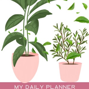 Undated daily digital planner, Daily planner printable, 6 different styles, Week at a glance pdf, Minimalist Daily planner, Planner pdf