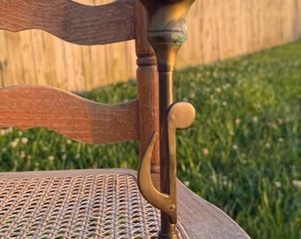 Vintage Brass Eighth Note Candlestick | Mid Century Musical Taper Holder, 1970s India