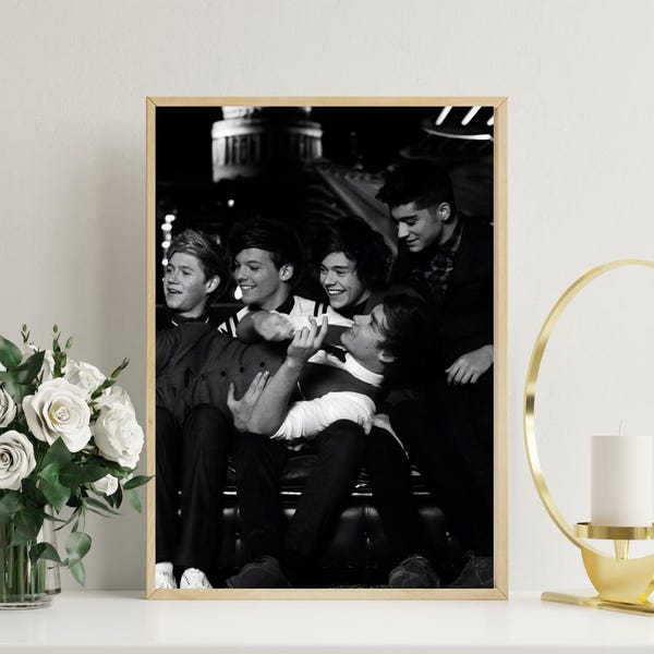 Póster de ONE DIRECTION / Póster de boy band / Decoración de dormitorio / Arte musical / (Descarga digital)