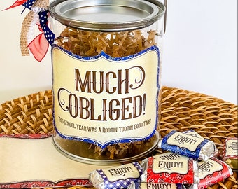 INSTANT Teacher Appreciation Gift - "Much Obliged" Western Themed Printables