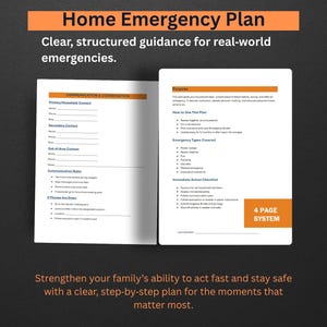 Home Emergency Plan | Family Binder, Evacuation Checklist (PDF Download)
