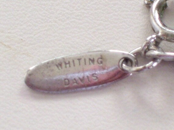 Vintage Whiting Davis Locket, Silver Fleur de Lis… - image 9