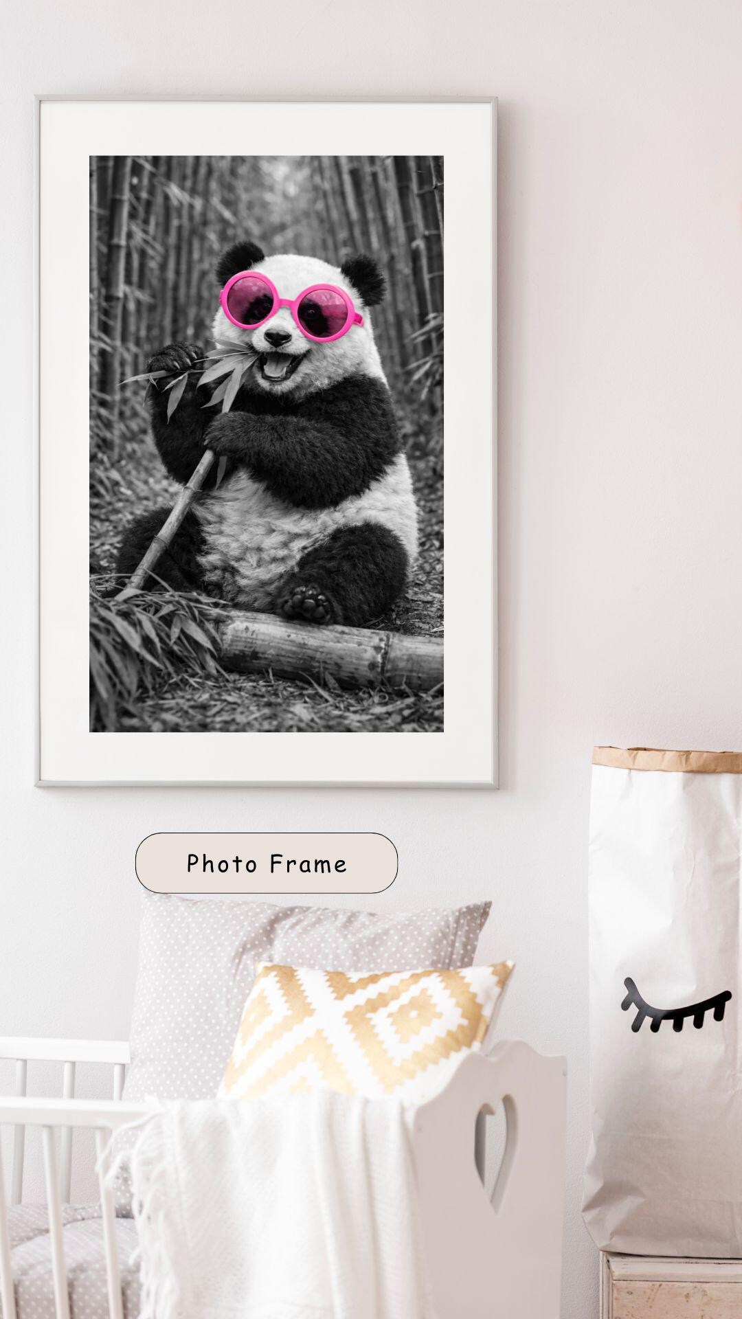 Baby Room Poster, Panda Bear, Cute Animal Wall Art, Decorative Print ...