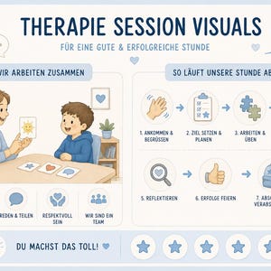 Therapie Visual Board ,Autism Friendly Visual Schedule,Therapieablauf Poster,Logopädie,Ergotherapie ,ABA, Sonderpädagogik, Printable