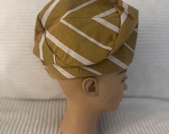 New Nigeria green Fully Embroidered Men’s Cap /Fila in Aso Oke.