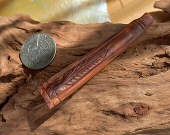 Handcrafted Carved Buffalo Bone Tobacco Smoking Pipe