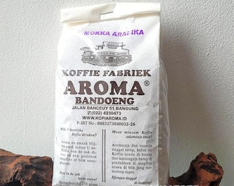 250gr Mokka Arábica Koffie Fabriek Café aromático Café legendario de Indonesia desde 1930